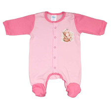  Vékony, pamut, elöl patentos kislány rugdalózó Macis mintával rugdalózó