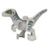  Velociraptor bébi lego/ Dinosaur Raptor / Velociraptor Baby with Dark Bluish Gray and Sand Blue Markings Pattern