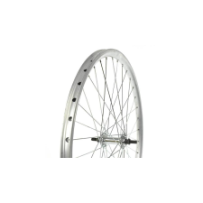 VeloGo 24-es (507 mm) MTB első kerék, csavaros tengellyel, ezüst színű kerékpár és kerékpáros felszerelés