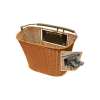 Velotech rattan hatású kosár előre, 33x22x26 cm, gyorskioldós, barna