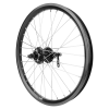VELOX MTB 20" hátsó kerék – KARGO DISC-V fékhez, E-bike-hoz – fekete, duplafalú alumínium, SHIMANO M475 agy, 6 furatú tárcsa, 10-9-8 sebességes kazettához, rozsdamentes küllőkkel (megerősített) VELOX Bicikli alkatrészek Kerékpár alkatrészek Kerékpár kerekek