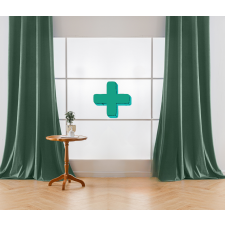 VELVET menta sötétítő függöny 140x250 cm (2 db), rojtos szalaggal lakástextília