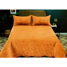  Velvet Mustár ágytakaró szett 3db-os 220x240cm / 54x75cm párna huzat 2db lakástextília