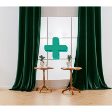  VELVET sötétzöld sötétítő függöny 140x250 cm (2 db), fém karikákkal lakástextília