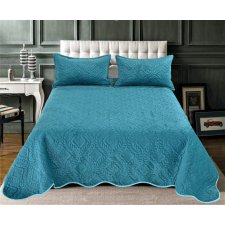  Velvet Turkiz zöld ágytakaró szett 3db-os 220x240cm / 54x75cm párna huzat 2db lakástextília