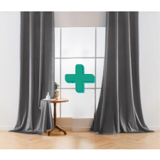VELVET világosszürke sötétítő függöny 140x250 cm (2 db), fém karikákkal lakástextília