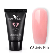  Venalisa Új Acryl Gél/Poly Gél 03 Jelly Pink/ Zselés Rózsaszín 45G fényzselé