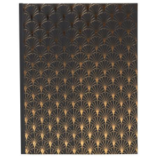  Vendégkönyv, 27x22 cm, 50 lap, EXACOMPTA "Neo Deco", fekete füzet