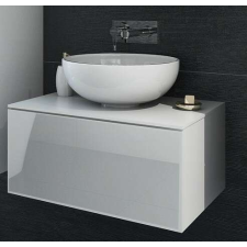 Venezia Mode fürdőszobabútor + mosdókagyló + szifon - 60 cm (fényes fehér) fürdőszoba bútor