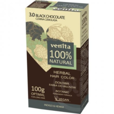 Venita 100% natural gyógynövényes hajfesték 3.0 fekete csokoládé 100 g hajfesték, színező