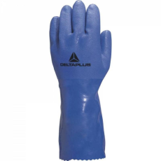 VENITEX Kesztyű VE780 petro pamut/PVC vegyszerálló 30cm blue 8