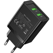 Vention 2-Port USB (A+A) Wall Charger 18W Black (FBAB0-EU) mobiltelefon kellék