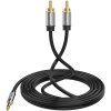 Vention 3.5mm Jack Male to 2x RCA Male Audio Cable 10m Black Metal Type
