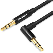 Vention 3,5mm to 3,5mm Jack 90° Audio Cable 1m Black Metal Type kábel és adapter