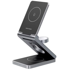 Vention 3in1 Wireless Folding MagCharger, Space Grey (FGFH0) mobiltelefon kellék