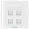 Vention 4 Port Keystone RJ-45 Jack Wall Plate White 86 Type
