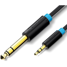 Vention 6.3mm Jack Male to 3.5mm Male Audio Cable 1m Black kábel és adapter