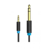  Vention 6.5mm jack/M -> 3.5mm jack/M, (audio,fekete), 1m, kábel