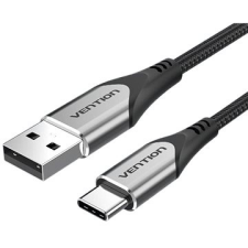 Vention C típusú ventiláció (USB-C) &lt,-&gt, USB 2.0 kábel 3A, szürke, 0,25 m alumínium ötvözet kábel és adapter