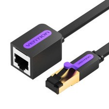 Vention Cat.7 lapos hálózati kábel 2m fekete (ICBBH) (ICBBH) kábel és adapter