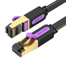 Vention Cat.7 UTP lapos hálózati kábel 3m fekete (ICABI) (ICABI) kábel és adapter