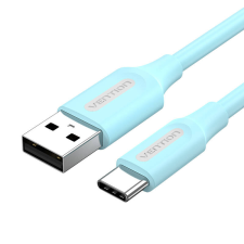 Vention COKSG USB Type-A apa - USB Type-C apa 2.0 Adat és töltő kábel - Világoskék (1.5m) kábel és adapter