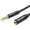 Vention Cotton Braided 3.5mm Audio Extension Cable 5M Black Metal Type (BHBBJ)