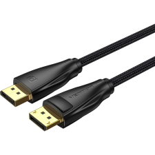 Vention Cotton Braided DP 1.4 (Display Port) 2m Black (HCCBH) kábel és adapter
