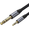 Vention Cotton Braided TRS 3.5mm Male to 6.5mm Male Audio Cable 10M Gray Aluminum Alloy Type (BAUHL)