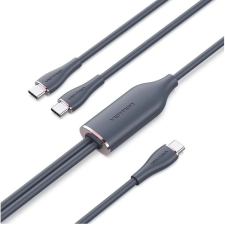 Vention CTMBG USB-C apa - 2x USB-C apa 2.0 Adat és töltőkábel - Fekete (1.5m) (CTMBG) kábel és adapter