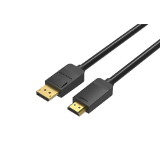 Vention displayport 1.2 - hdmi 1.4, 1,5m (fekete), kábel kábel és adapter