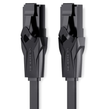 Vention Flat CAT6 UTP Patch Cord Cable, 5m, fekete kábel és adapter