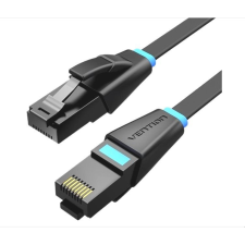 Vention Flat Cat.6 UTP Patch Cable, 10m, fekete (IBJBL) kábel és adapter