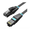 Vention Flat Cat.6 UTP Patch Cable 15 m Fekete