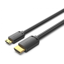  Vention HDMI-C/M -&gt; HDMI-A/M (4K,HD, fekete), 2m, kábel kábel és adapter