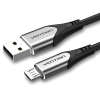 Vention Luxury USB 2.0 to microUSB Cable 3A Gray 1m Aluminum Alloy Type