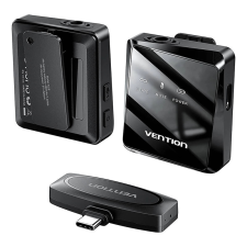 Vention NCBB0 USB-C Wireless Lavalier Microphone fekete 2db mikrofon