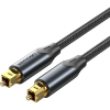 Vention Optical Fiber Toslink Audio Cable Aluminum Alloy Type 2M Black (BAVBH)