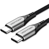 Vention Type-C (USB-C) 2.0 (M) to USB-C (M) Cable 1.5m Gray Aluminum Alloy Type