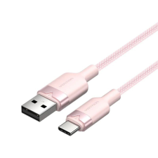 Vention USB 2.0 A Male to C Male 3A Aluminum Alloy Type cable 2m Pink kábel és adapter