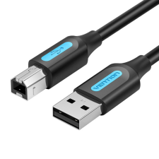 Vention USB 2.0 A to B cable Vention COQBJ 5m Black PVC kábel és adapter