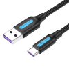 Vention USB 2.0 A - USB-C kábel 5A 2m fekete (CORBH) (CORBH)