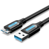 Vention USB 3.0 (M) to Micro USB-B (M) Cable 2m Black PVC Type
