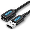 Vention USB-A 2.0/M -> USB-A 2.0/F hosszabbító PVC 1m kábel (fekete) (CBIBF)