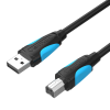Vention usb-a 2.0 - usb-b 2.0 (fekete), 8m, kábel