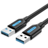 Vention USB-A 3.0/M ->  USB-A 3.0/M, PVC 1,5m, kábel (fekete) (CONBG)