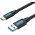 Vention USB-A 3.0/M -> USB-C/M kábel PVC 0,5m kábel (fekete) (COZBD)