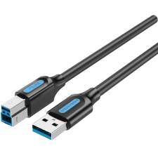 Vention usb-a 3.0/m - usb-b/m, (pvc,fekete), 3m, kábel kábel és adapter