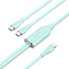 Vention USB-C 2.0 -> 2xUSB-C kábel 1,5m zöld (CTMGG) kábel és adapter