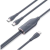 Vention USB-C 2.0/M -> 2*USB-C/M 5A,szilikon 1,5m kábel (fekete) (CTMBG)
